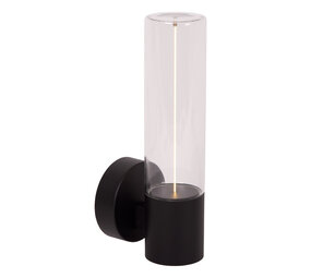 Lucide FILANI - Wandleuchte Innen/Außen - LED - 1x8W 2700K - IP54 - Schwarz