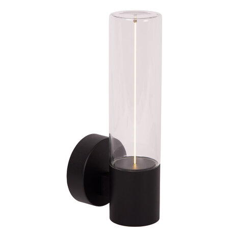 Lucide FILANI - Wandleuchte Innen/Außen - LED - 1x8W 2700K - IP54 - Schwarz