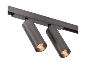 Lucide LINIAL MOXX Trackspot - 1-Phasen-Schienensystem/ Schienenbeleuchtung - 2xLED - Mattschwarz Chrom Lucide LINIAL MOXX Trackspot - 1-Phasen-Schienensystem/ Schienenbeleuchtung - 2xLED - Mattschwarz Chrom