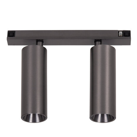 Lucide LINIAL MOXX Trackspot - 1-Phasen-Schienensystem/ Schienenbeleuchtung - 2xLED - Mattschwarz Chrom Lucide LINIAL MOXX Trackspot - 1-Phasen-Schienensystem/ Schienenbeleuchtung - 2xLED - Mattschwarz Chrom
