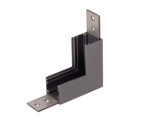 Lucide LINIAL Aufbauschiene -Ecke Vertikal- 1 Phase Schienensystem / Stromschienenbeleuchtung - Mattschwarzes Chrom