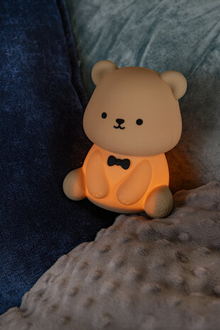Lucide PINCHA BEAR - Wiederaufladbare Kinderzimmer Tischlampe - Batterie/Batterie - LED 3 StepDim - 1x0.5W 2100K - RGB - Braun Lucide PINCHA BEAR - Wiederaufladbare Kinderzimmer Tischlampe - Batterie/Batterie - LED 3 StepDim - 1x0.5W 2100K - RGB - Braun