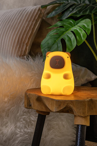 Lucide PINCHA CAPYBARA - Wiederaufladbare Kinderzimmer Tischlampe - Batterie/Batterie - LED 3 StepDim - 1x0.5W 2100K - Beige Lucide PINCHA CAPYBARA - Wiederaufladbare Kinderzimmer Tischlampe - Batterie/Batterie - LED 3 StepDim - 1x0.5W 2100K - Beige