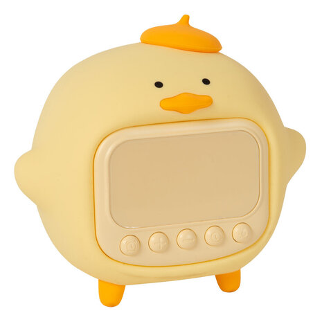Lucide PINCHA DUCK - Wiederaufladbare Kinderzimmer Tischlampe - Batterie/Batterie - LED 3 StepDim - 1x1.5W 2100K - Mit Musikfunktion - Gelb