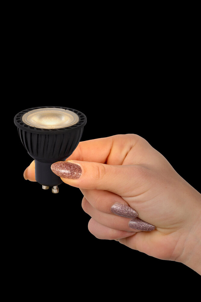 Lucide MR16 - LED Birne - Ø 5 cm - LED Dimb. - GU10 - 3x5W 3000K - Schwarz - 3er Set