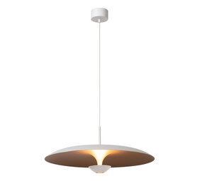 Lucide Premium KENNETH - Hängeleuchte - Ø 60 cm - LED Dimb. - 1x16W 2700K - Weiß