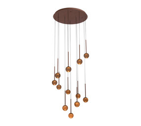 Lucide Premium CALINA - Hängeleuchte - Ø 69,9 cm - LED Dimb. - CCT - 12x7W 2200K/3300K - Kaffee Lucide Premium CALINA - Hängeleuchte - Ø 69,9 cm - LED Dimb. - CCT - 12x7W 2200K/3300K - Kaffee