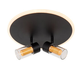 Lucide EVERINA - Deckenleuchte - Ø 30 cm - LED Dimb. - CCT - 2200K/6500K - Schwarz