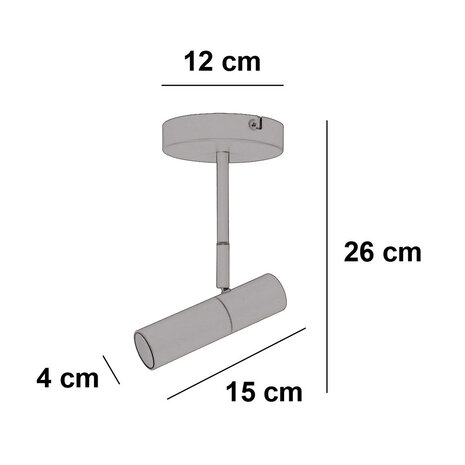 Freelight Spot Undici 1 Licht Ø 12 cm beige