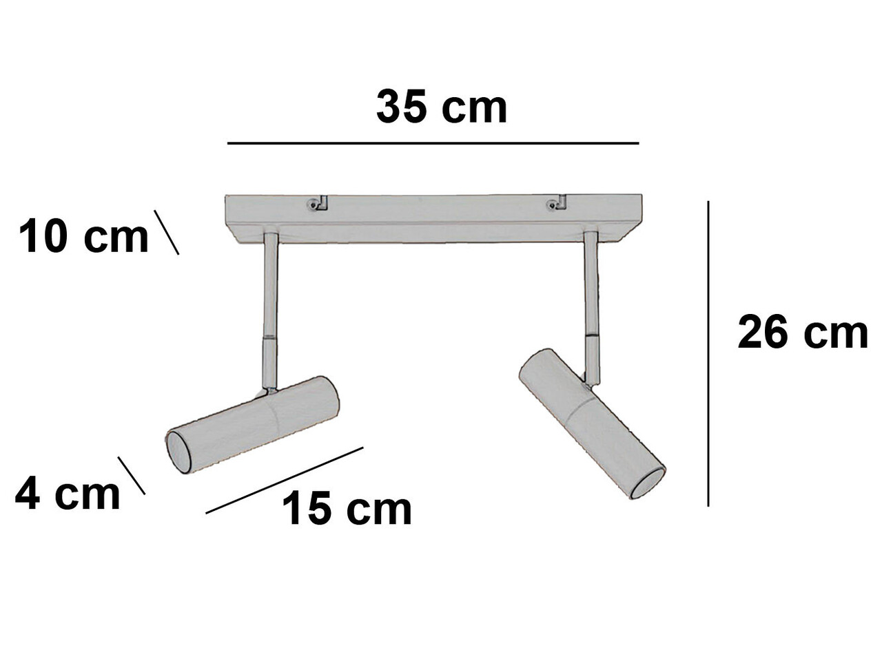 Freelight Spot Undici 2 Licht L 35 cm beige Freelight Spot Undici 2 Licht L 35 cm beige