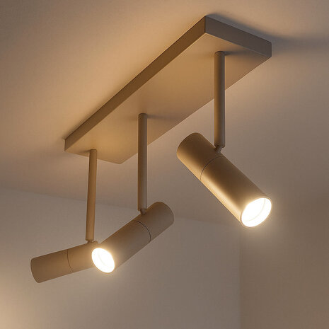 Freelight Spot Undici 3-Licht L 57 cm beige