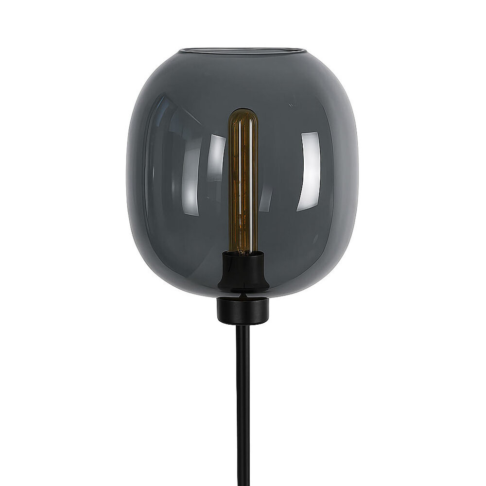 Highlight Stehleuchte Bellini H 134-190 cm rauch schwarz Highlight Stehleuchte Bellini H 134-190 cm rauch schwarz