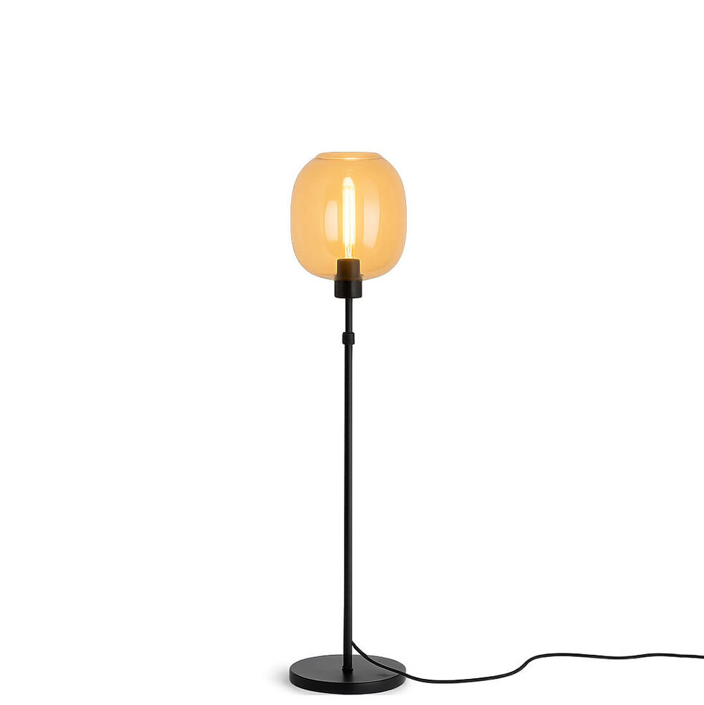 Highlight Stehleuchte Bellini H 134-190 cm bernsteinfarben schwarz
