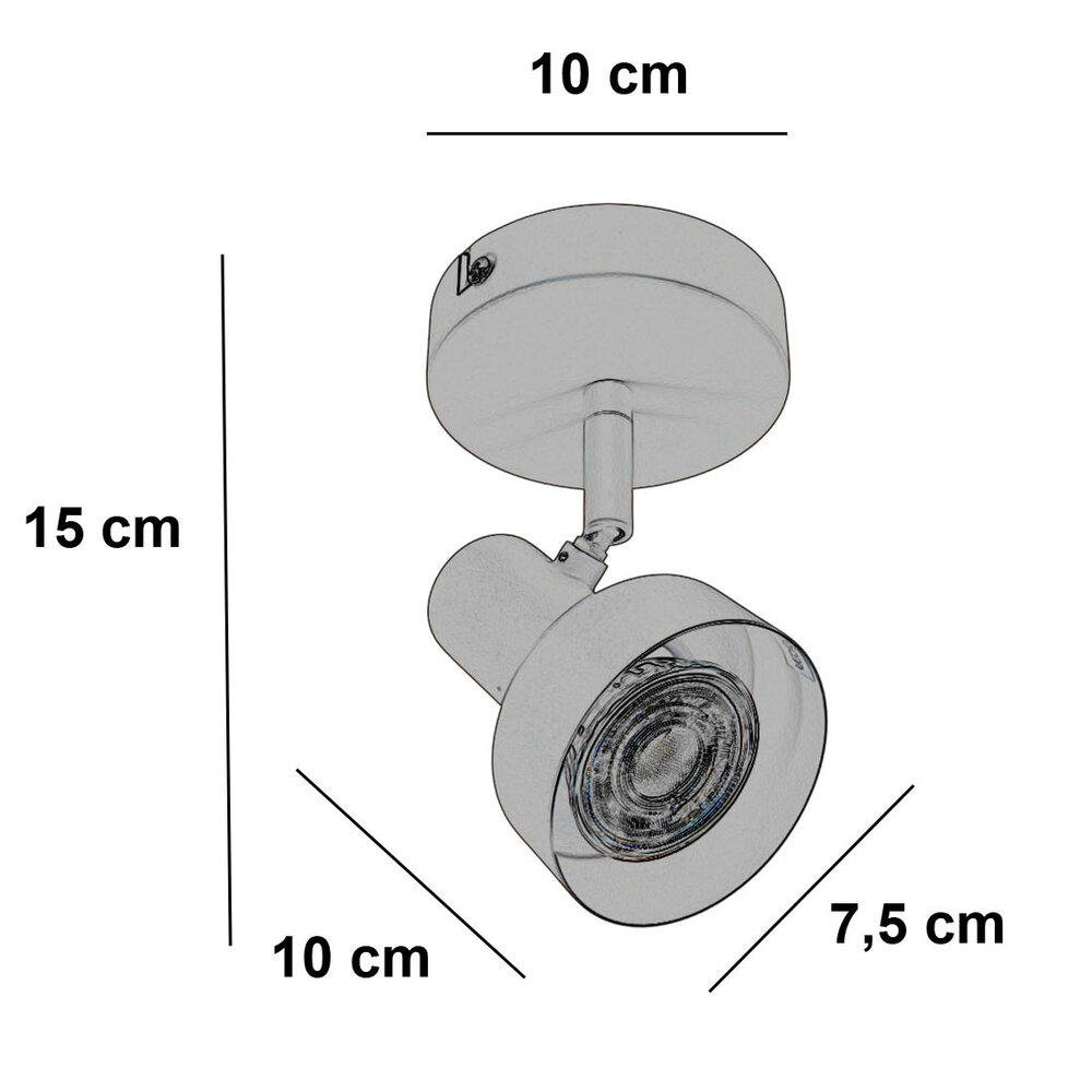 Freelight Spot Lunata 1 Licht Ø 10 cm beige Freelight Spot Lunata 1 Licht Ø 10 cm beige