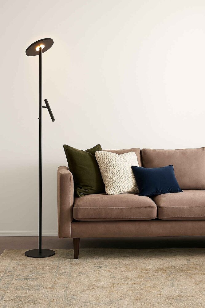 Freelight Stehleuchte Stanza 2 Licht H 180 cm schwarz Freelight Stehleuchte Stanza 2 Licht H 180 cm schwarz