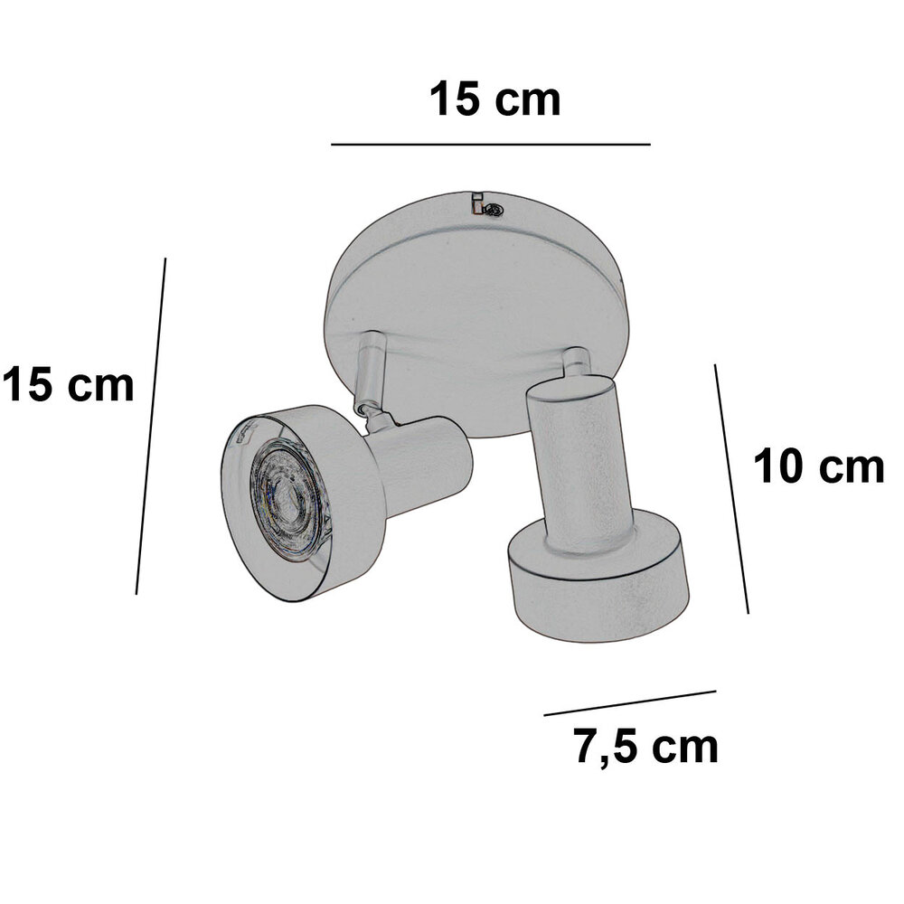 Freelight Spot Lunata 2 Licht Ø 15 cm beige Freelight Spot Lunata 2 Licht Ø 15 cm beige