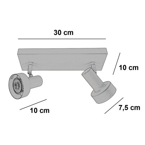 Freelight Spot Lunata 2-Licht L 30 cm beige Freelight Spot Lunata 2-Licht L 30 cm beige