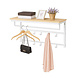 Ylumen Garderobenständer Wesly B 80 cm H 42 cm Holz weiß Ylumen Garderobenständer Wesly B 80 cm H 42 cm Holz weiß