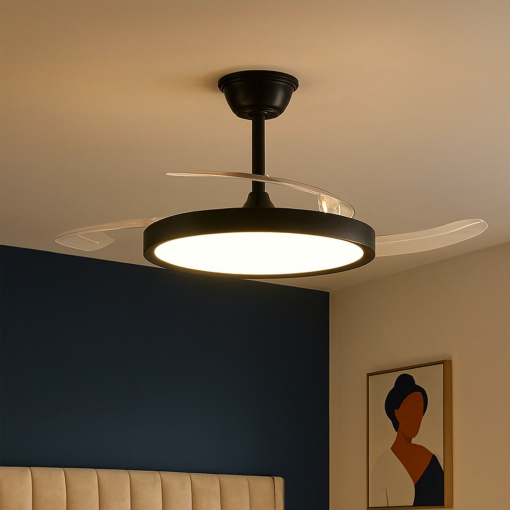 CristalRecord Deckenventilator Polaris Ø 106 cm schwarz