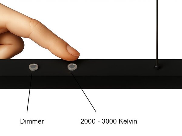 Freelight Hängeleuchte Traiano L 140 cm schwarz