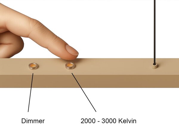 Freelight Hängeleuchte Traiano L 120 cm beige