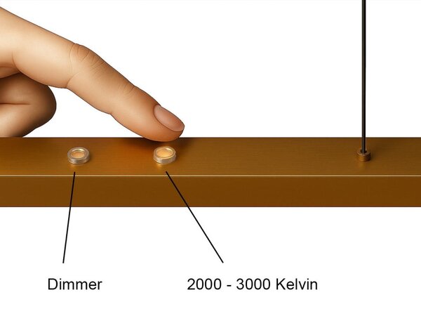 Freelight Hängeleuchte Traiano L 120 cm Bronze