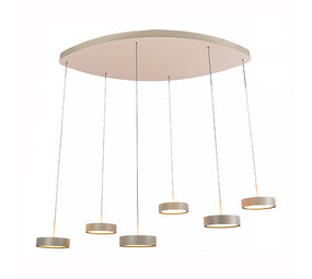 Freelight Hängeleuchte Alieno 6-fach oval L 120 cm comfort lift beige Freelight Hängeleuchte Alieno 6-fach oval L 120 cm comfort lift beige