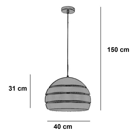 Freelight Hängeleuchte Djarin Ø 40 cm Schwarz Gold Freelight Hängeleuchte Djarin Ø 40 cm Schwarz Gold