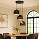 Freelight Hängeleuchte Djarin 3 Licht Ø 50 cm Schwarz Gold Freelight Hängeleuchte Djarin 3 Licht Ø 50 cm Schwarz Gold