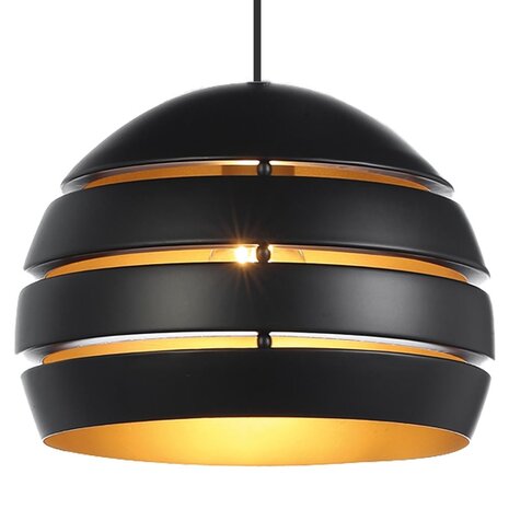 Freelight Hängeleuchte Djarin 3 Licht Ø 50 cm Schwarz Gold Freelight Hängeleuchte Djarin 3 Licht Ø 50 cm Schwarz Gold