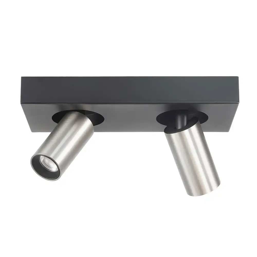 Highlight Spot Eliano 2-Licht L 24 cm Schwarz Matt Chrom