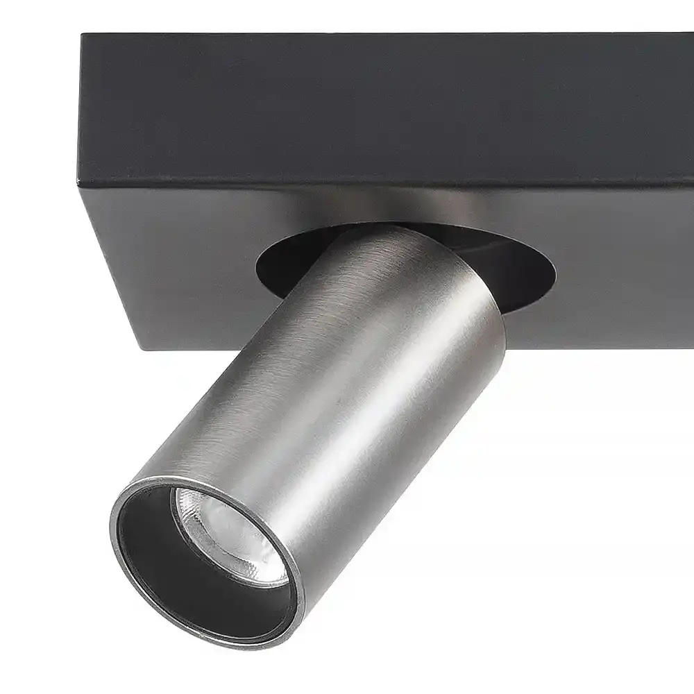 Highlight Spot Eliano 2-Licht L 24 cm Schwarz Matt Chrom