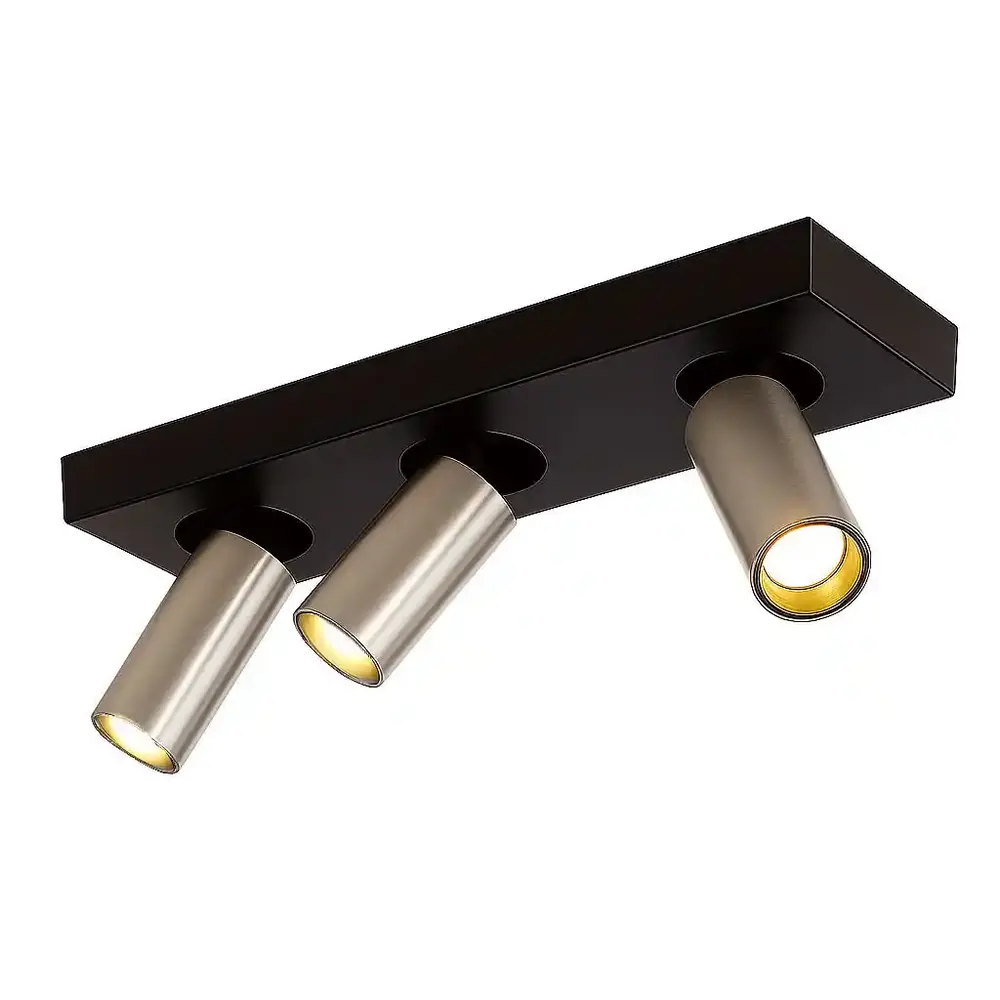 Highlight Spot Eliano 3-Licht L 36 cm Schwarz Matt Chrom