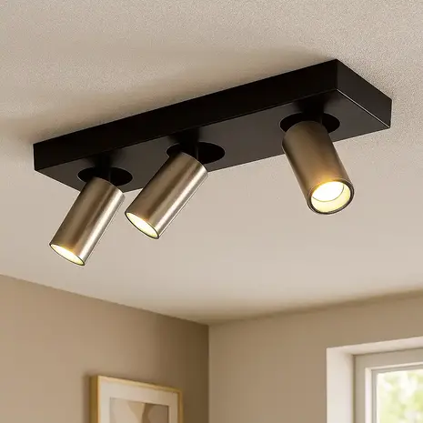 Highlight Spot Eliano 3-Licht L 36 cm Schwarz Matt Chrom