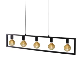 Freelight Hängeleuchte Distesa 5 Licht L 120 cm schwarz Freelight Hängeleuchte Distesa 5 Licht L 120 cm schwarz