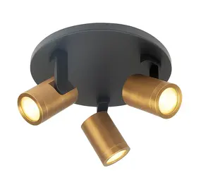 Highlight Spot HALO 3-Licht rund bronze schwarz Highlight Spot HALO 3-Licht rund bronze schwarz