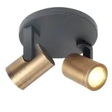 Highlight Spot HALO 2-Licht rund bronze schwarz Highlight Spot HALO 2-Licht rund bronze schwarz