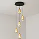 Highlight Hängeleuchte Tromba 5 Licht Ø 30 cm Bernstein schwarz Highlight Hängeleuchte Tromba 5 Licht Ø 30 cm Bernstein schwarz