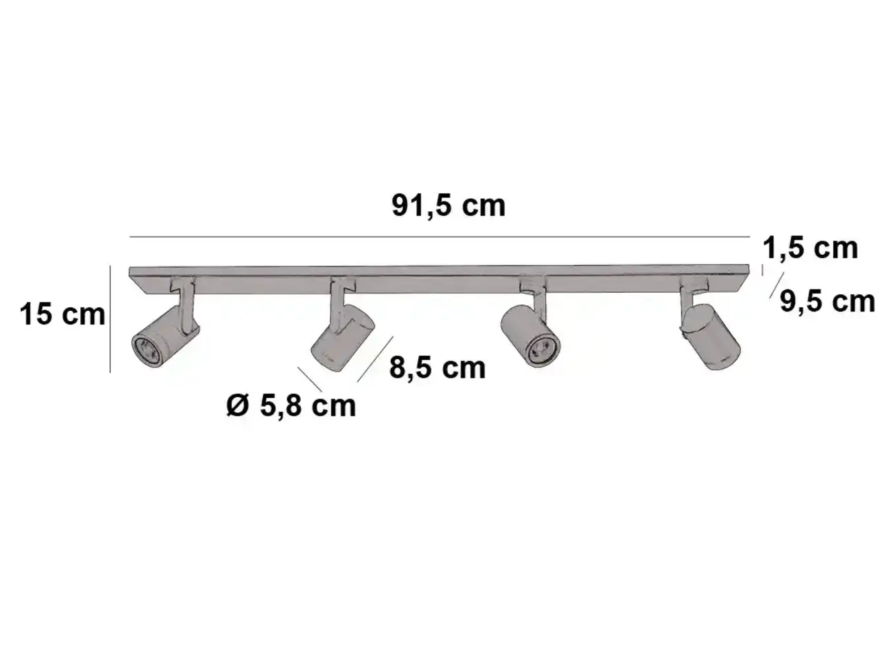 Highlight Spot HALO 4-Licht-Balken L 91 cm bronze Highlight Spot HALO 4-Licht-Balken L 91 cm bronze