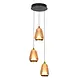 Highlight Hängeleuchte Tromba 3 Licht Ø 22 cm Bernstein schwarz Highlight Hängeleuchte Tromba 3 Licht Ø 22 cm Bernstein schwarz