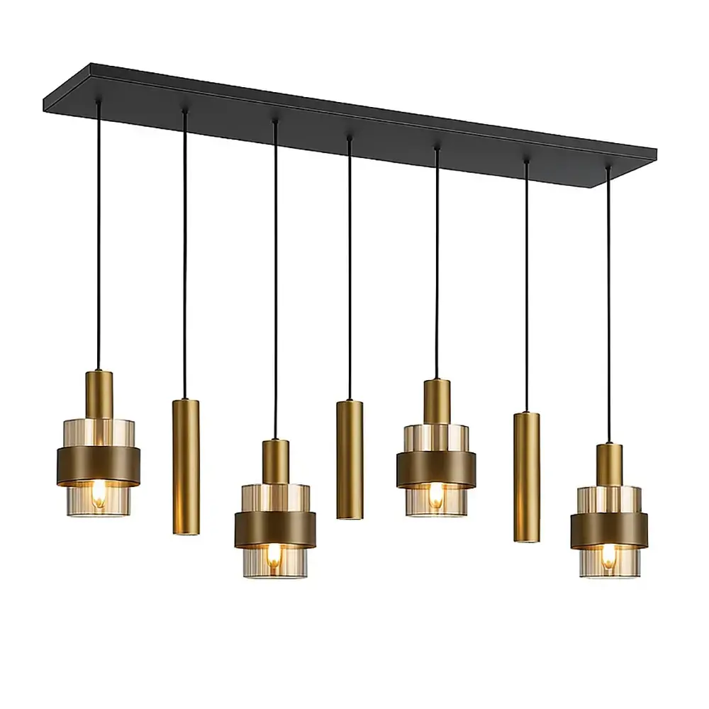 Highlight Hängeleuchte Marrone 7 Licht L 130 cm Bronze Highlight Hängeleuchte Marrone 7 Licht L 130 cm Bronze