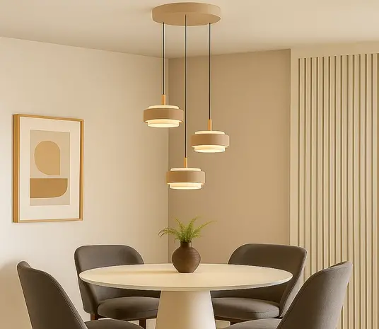 Freelight Hängeleuchte Puleggia 3-Licht Ø 33 cm comfort lift beige Freelight Hängeleuchte Puleggia 3-Licht Ø 33 cm comfort lift beige