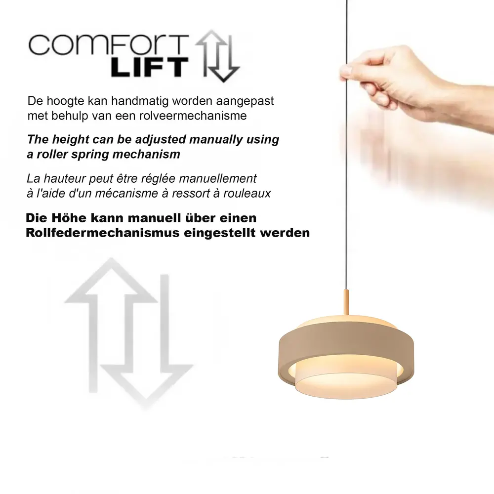 Freelight Hängeleuchte Puleggia 5 Licht L 120 cm comfort lift beige Freelight Hängeleuchte Puleggia 5 Licht L 120 cm comfort lift beige