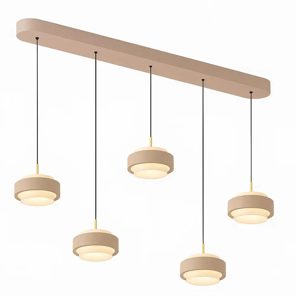 Freelight Hängeleuchte Puleggia 5 Licht L 120 cm comfort lift beige Freelight Hängeleuchte Puleggia 5 Licht L 120 cm comfort lift beige