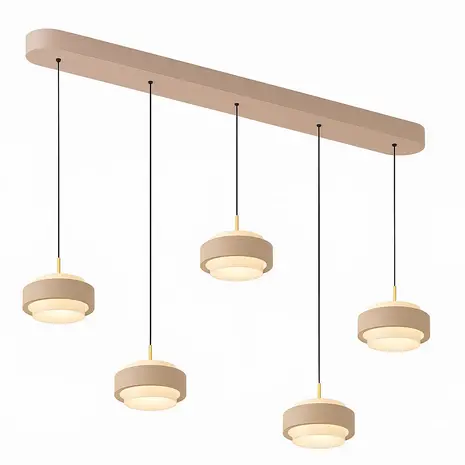 Freelight Hängeleuchte Puleggia 5 Licht L 120 cm comfort lift beige Freelight Hängeleuchte Puleggia 5 Licht L 120 cm comfort lift beige