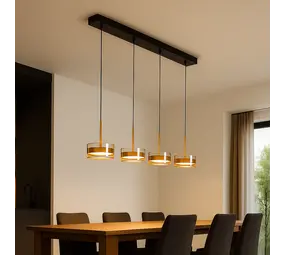 Highlight Hängeleuchte Enzo 4-Licht L 107 cm schwarz Highlight Hängeleuchte Enzo 4-Licht L 107 cm schwarz
