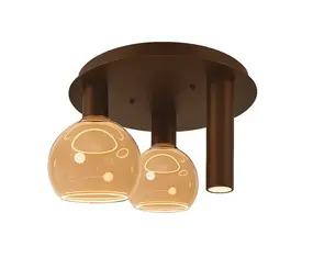 Ztahl Deckenleuchte Riva 3-Licht Ø 35 cm platin