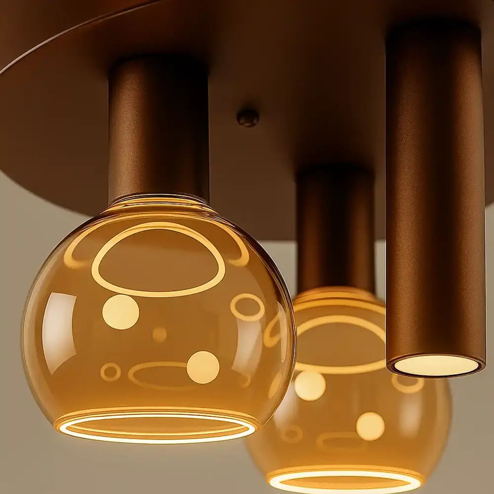 Ztahl Deckenleuchte Riva 3-Licht Ø 35 cm platin