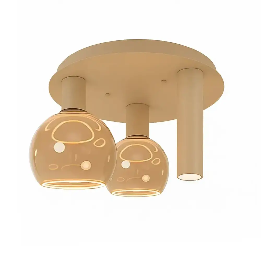 Ztahl Deckenleuchte Riva 3-Licht Ø 35 cm Quarz