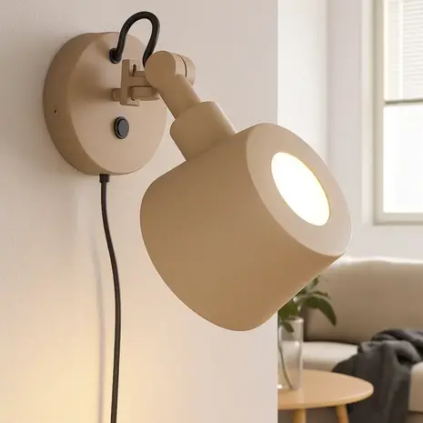 Freelight Wandleuchte Sovrano kurz L 33 cm beige